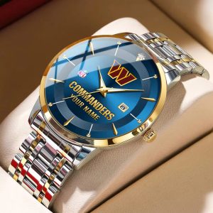 Washington Commanders Custom Name Men Stylish Fashion Design Watch VS85A