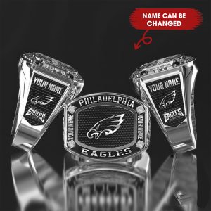 Eagles Custom Name Classic Genuine Silver Ring VS2C