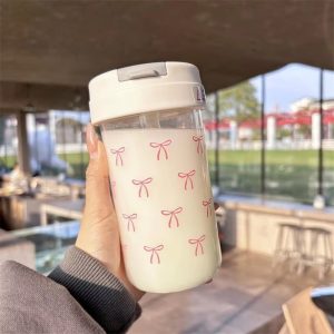 Cute Bow Plastic Water Bottle