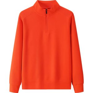 Men’s High Collar Half Zip Hoodie Sweatshirt VS03