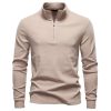 Men’s High Collar Half Zip Hoodie Sweatshirt VS01