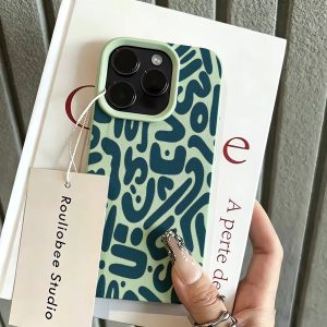 Abstract Letter Pattern Soft TPU Phone Case