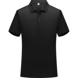 Custom Name Solid Color Cotton Polo Shirt Personalized Short Sleeve Workwear
