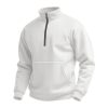 Men’s High Collar Half Zip Hoodie Sweatshirt